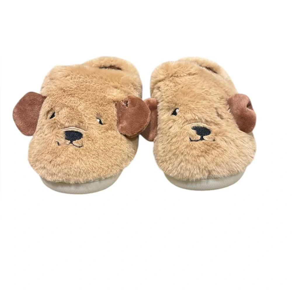 Kids Cute Dog Plush Slippers